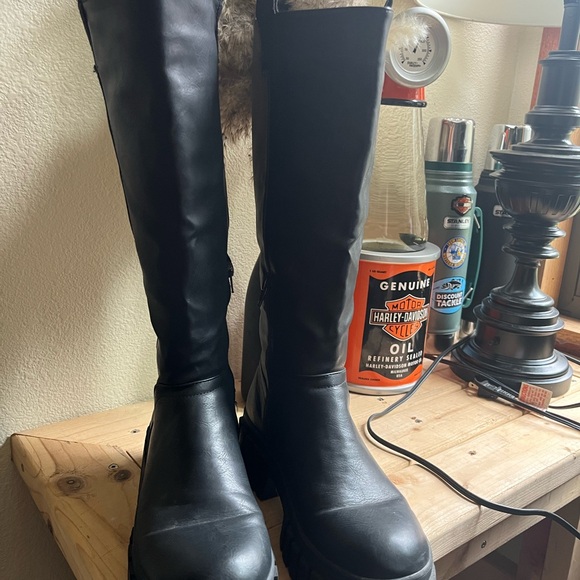 MIA Black Over the Knee Boots - Picture 2 of 6